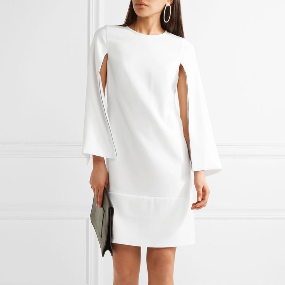 Black and White DKNY Cape Dress